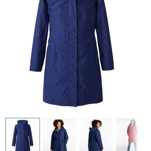 L.L. Bean Women's Navy Trench Coat